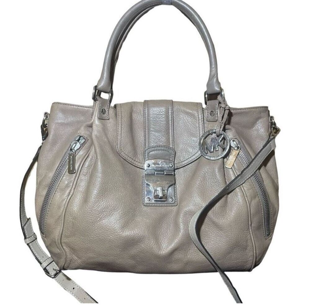 Michael Kors Pebbled Leather Tote in Taupe GUC